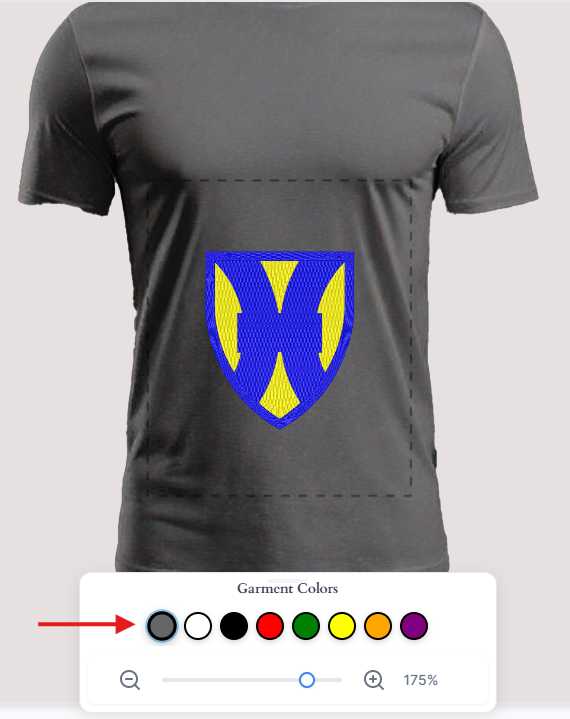 Garment color options