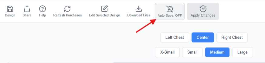 Auto-save toggle
